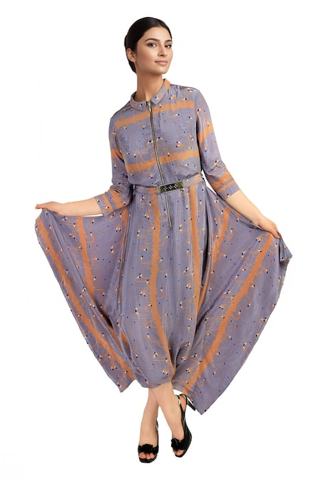 Soup By Sougat Paul Light purple flamingo print jumpsuit