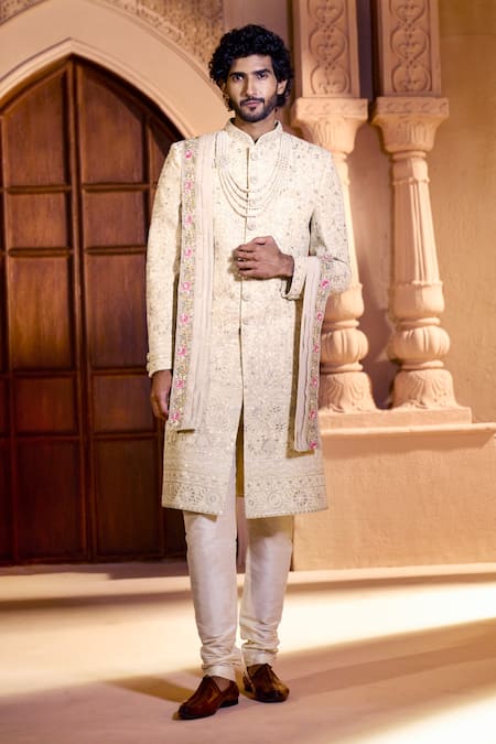 Arihant Rai Sinha Floral Embroidered Sherwani Set
