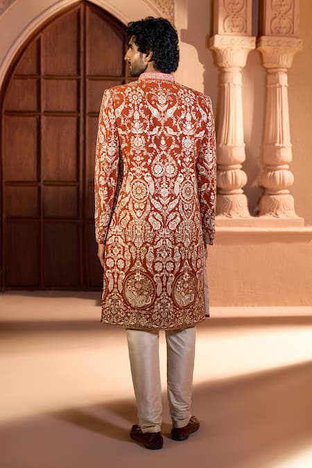 Arihant Rai Sinha Floral Botanic Embroidered Sherwani Set