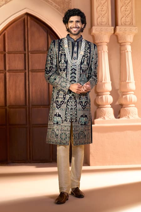 Arihant Rai Sinha Botanic Embroidered Sherwani Set