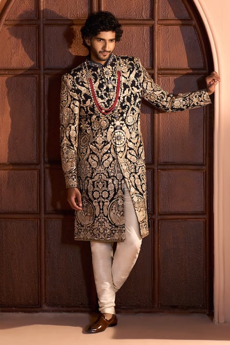 Arihant Rai Sinha Floral Embroidered Sherwani Set