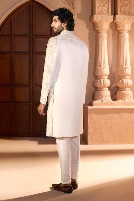 Arihant Rai Sinha Floral Embroidered Pastel Sherwani Set