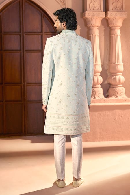 Arihant Rai Sinha Floral Vine Embroidered Sherwani Set