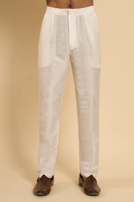 Buy_Arihant Rai Sinha_Cream Silk, Dupion Embroidery Sherwani And Pant Set 