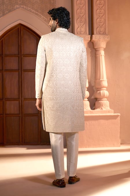 Arihant Rai Sinha Floral Embroidered Sherwani & Pant Set