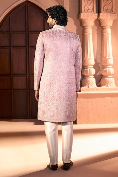 Arihant Rai Sinha Floret Embroidered Sherwani & Pant Set