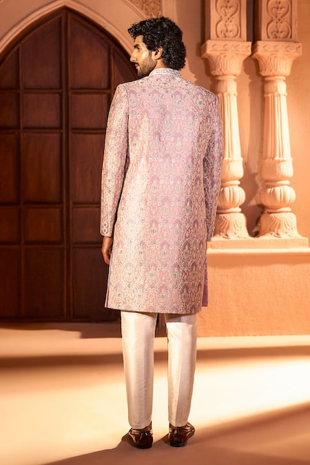 Arihant Rai Sinha Mughal Floral Embroidered Sherwani Set
