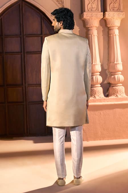 Arihant Rai Sinha Placed Embroidered Layered Sherwani Set
