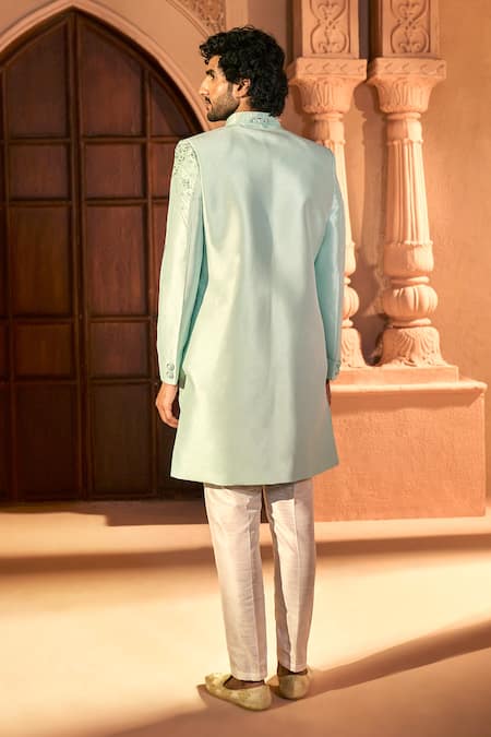 Arihant Rai Sinha Scattered Floral Embroidered Sherwani Set