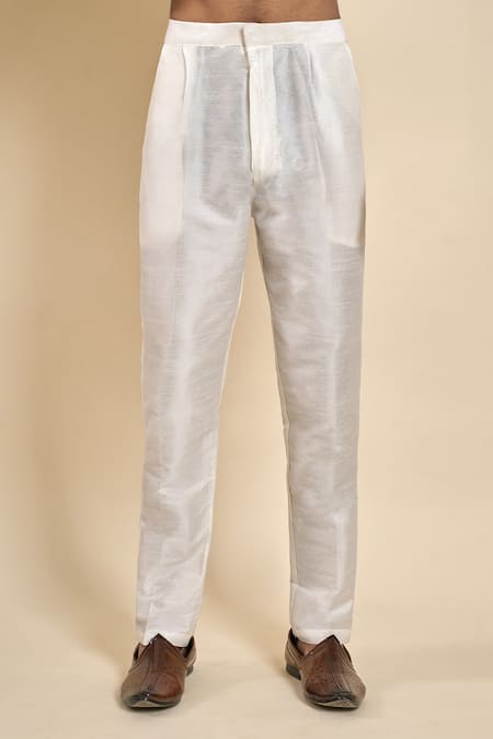 Buy_Arihant Rai Sinha_Wine Silk, Dupion Embroidery Front Sherwani Set _Online_at_Aza_Fashions