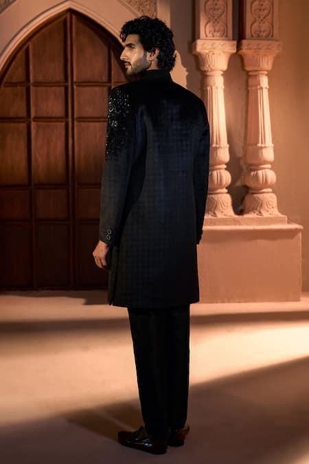 Arihant Rai Sinha Embroidered Velvet Sherwani Set