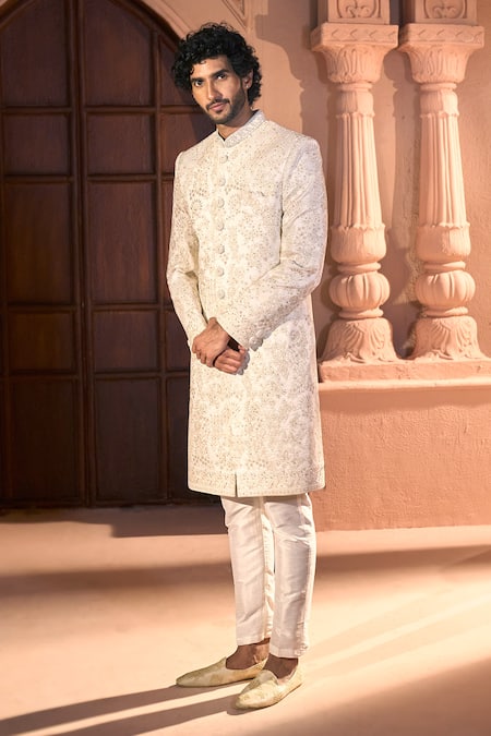 Arihant Rai Sinha Embroidered Sherwani & Pant Set 