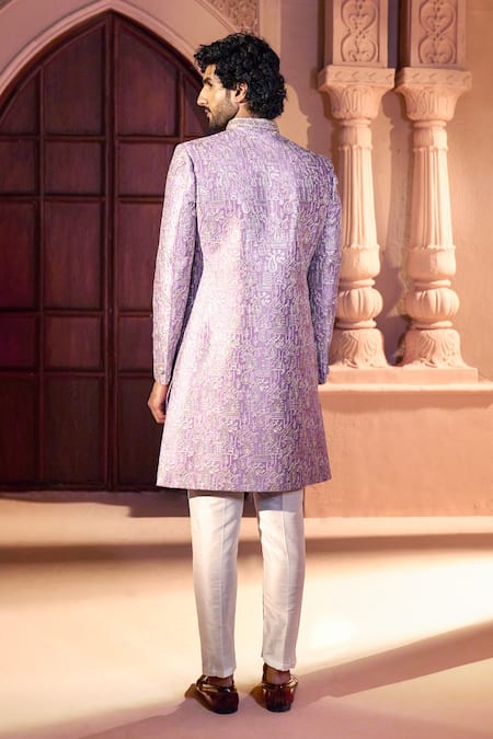 Arihant Rai Sinha Paisley Pattern Embroidered Sherwani Set 