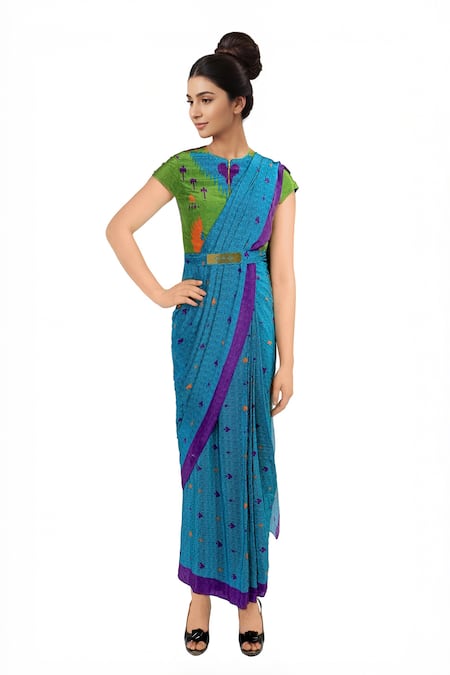 Soup By Sougat Paul Pre-Draped Saree With Blouse 