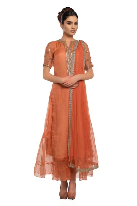 Neha Khullar Peach gota patti kurta set 