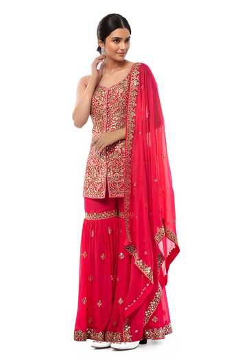 Tamanna Punjabi Kapoor Embellished Kurta Sharara Set 