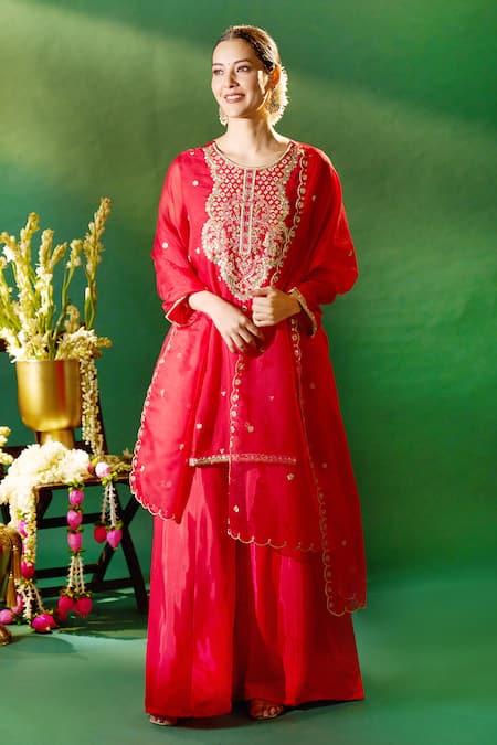 Samyukta Singhania Embroidered Kurta Sharara Set 