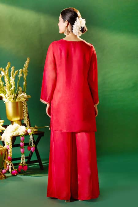 Samyukta Singhania Embroidered Kurta Sharara Set 