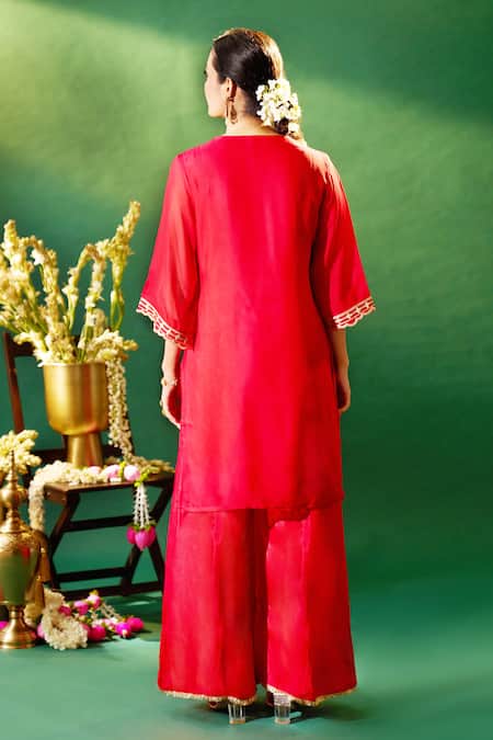 Samyukta Singhania Embroidered Organza Kurta Sharara Set 