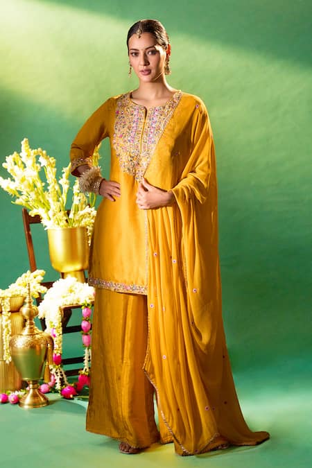 Samyukta Singhania Embroidered Kurta Sharara Set
