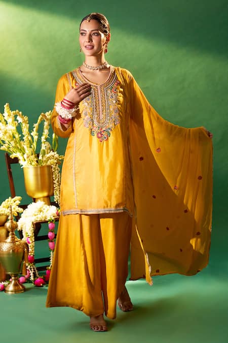 Samyukta Singhania Embroidered Kurta Sharara Set 