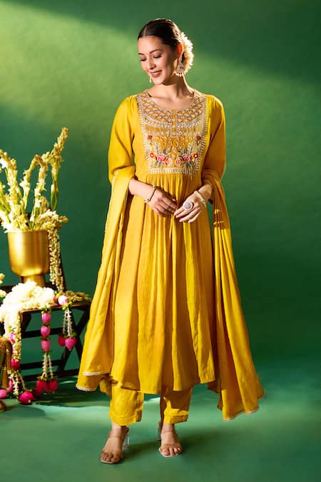 Samyukta Singhania Embroidered Anarkali Set 