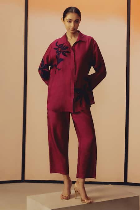 Kavya Singh Kundu May Hand Embroidered Shirt With Pant 