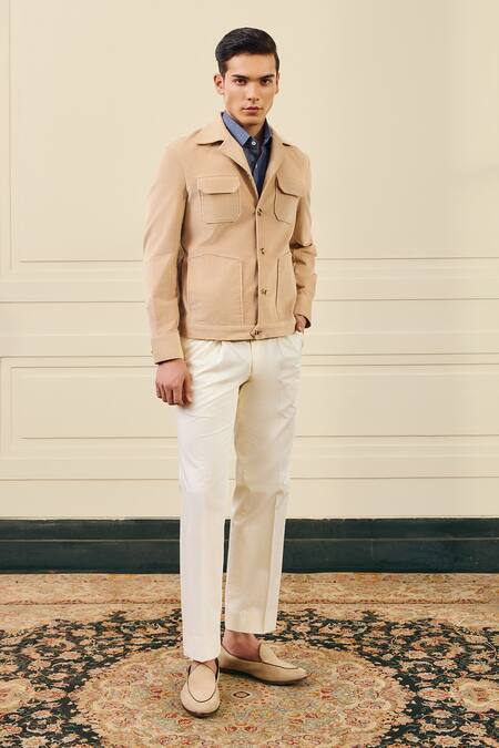 Buy Gargee Designers Beige Corduroy, Cotton Utility Jacket Buy_Gargee Designers_Beige Corduroy, Cotton Utility Jacket