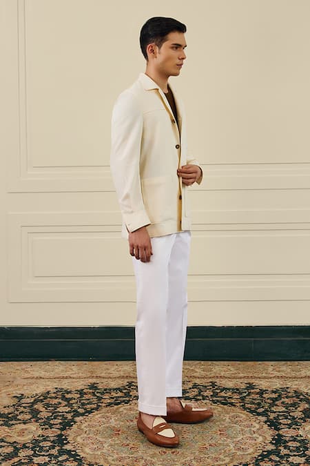 Buy Gargee Designers Ivory Polyester, Viscose Button-up Shacket Online at Aza Fashions Buy_Gargee Designers_Ivory Polyester, Viscose Button-up Shacket _Online_at_Aza_Fashions