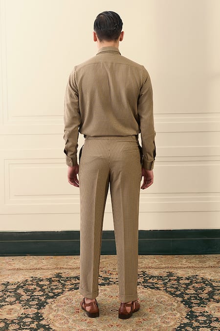 Gargee Designers Checked Shirt & Pant Set