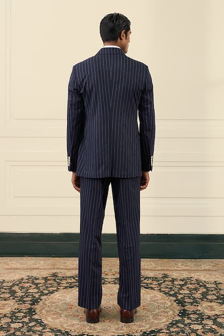 Gargee Designers Pinstripe Double-Breasted Suit Set