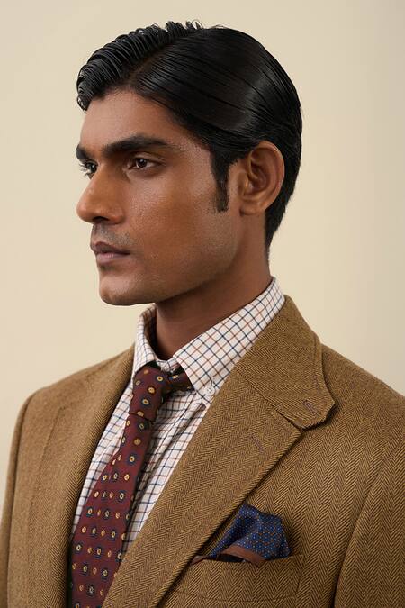 Buy Gargee Designers Brown Wool Double Breasted Blazer Online at Aza Fashions Buy_Gargee Designers_Brown Wool Double Breasted Blazer _Online_at_Aza_Fashions