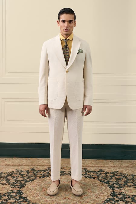 Gargee Designers Seersucker Textured Coat & Pant Set