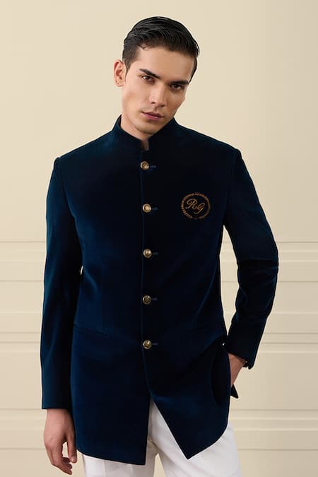 Gargee Designers Cotton Velvet Bandhgala