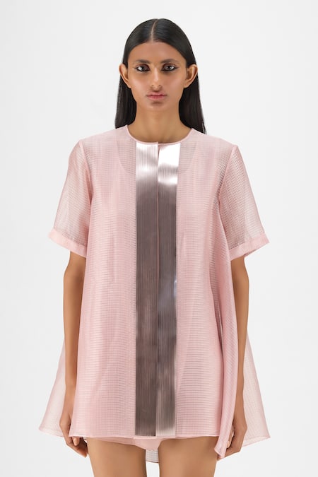 Amit Aggarwal Metallic Sheer Shirt