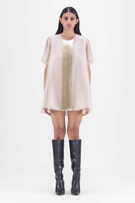 Amit Aggarwal Metallic Sheer Shirt 