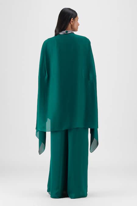 Amit Aggarwal Beaded Metallic Structured Cape 