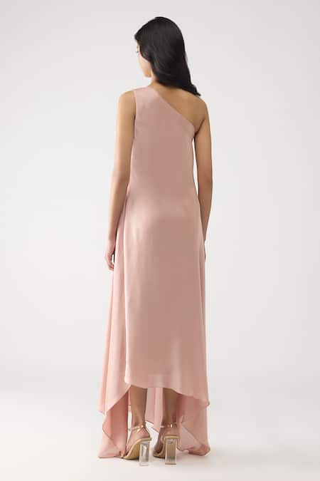 Amit Aggarwal One Shoulder Crystalvein Dress 