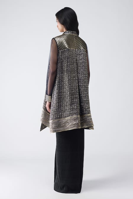 Amit Aggarwal Banarasi Long Shirt & Pant Set 