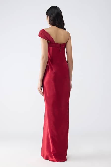 Amit Aggarwal Off Shoulder Corded Dress 