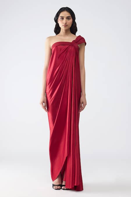 Amit Aggarwal Off Shoulder Corded Dress 