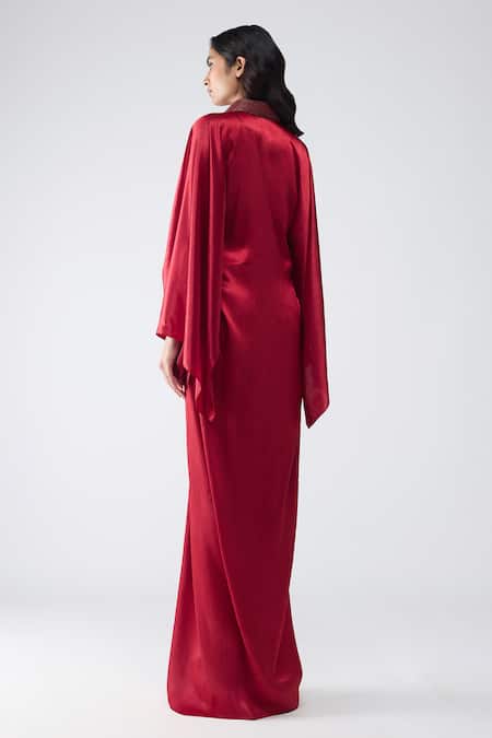 Amit Aggarwal Banarasi Fluid Kaftan Dress