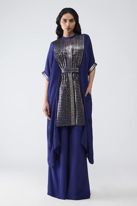 Amit Aggarwal Banarasi Panelled Shirt & Pant Set 