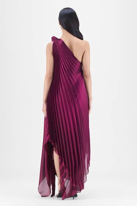 Amit Aggarwal Pleated Fluid Dress