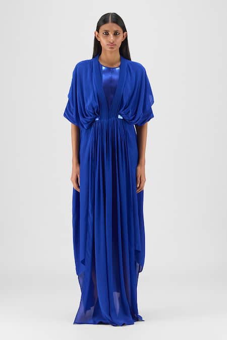 Amit Aggarwal Pleated Layered Dress