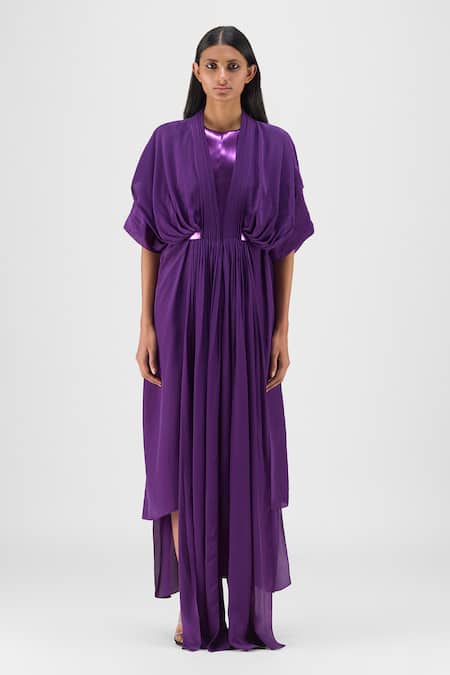 Amit Aggarwal Pleated Layered Dress 