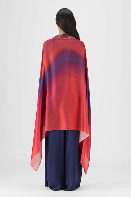 Amit Aggarwal Metallic Watercolor Structured Cape