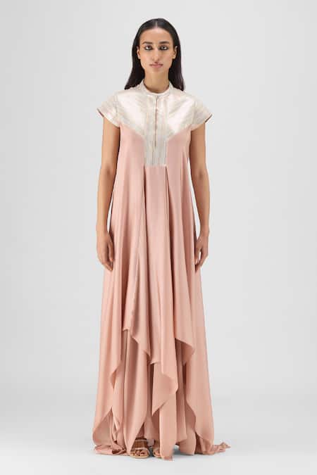 Amit Aggarwal Metallic Panelled Dress