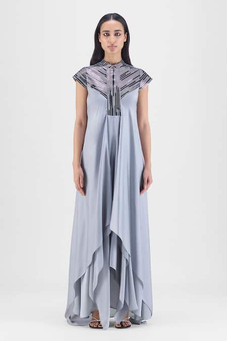 Amit Aggarwal Metallic Panelled Dress