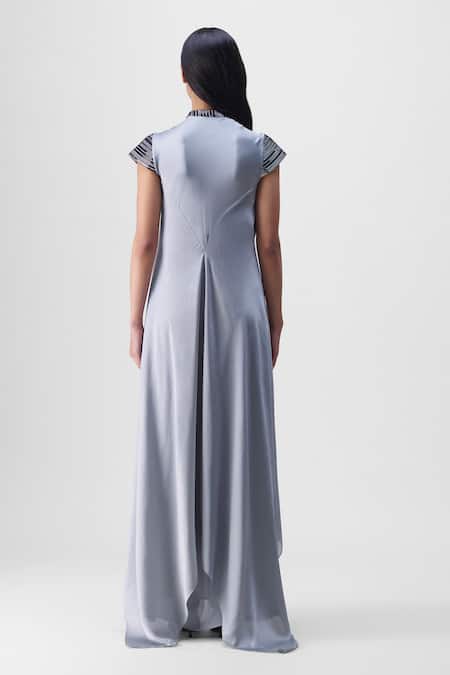 Amit Aggarwal Metallic Panelled Dress